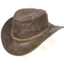 Brown Kracker Leather Hat